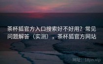 茶杯狐官方入口搜索好不好用？常见问题解答（实测），茶杯狐官方网站