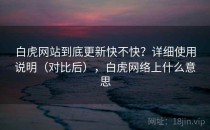 白虎网站到底更新快不快？详细使用说明（对比后），白虎网络上什么意思