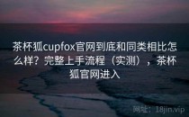 茶杯狐cupfox官网到底和同类相比怎么样？完整上手流程（实测），茶杯狐官网进入