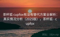 茶杯狐 cupfox有没有替代方案全解析：真实情况分析（2025版），茶杯狐 - cupfox