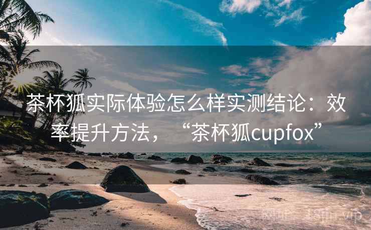 茶杯狐实际体验怎么样实测结论：效率提升方法，“茶杯狐cupfox”  第2张