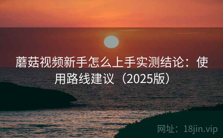 蘑菇视频新手怎么上手实测结论:使用路线建议(2025版) 第2张 蘑菇视频新手怎么上手实测结论:使用路线建议(2025版) 第2张
